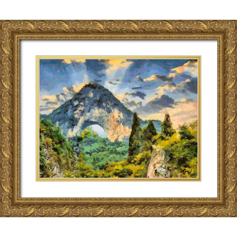 National Parks 8 Gold Ornate Wood Framed Art Print with Double Matting by Medeiros, Celito