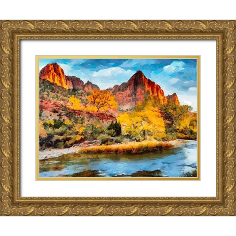 Great National Parks II Gold Ornate Wood Framed Art Print with Double Matting by Medeiros, Celito