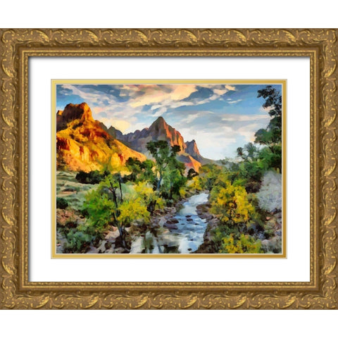 Great National Parks IV Gold Ornate Wood Framed Art Print with Double Matting by Medeiros, Celito