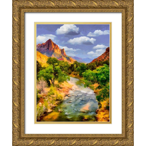 Great National Parks V Gold Ornate Wood Framed Art Print with Double Matting by Medeiros, Celito