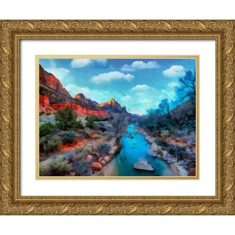Great National Parks VI Gold Ornate Wood Framed Art Print with Double Matting by Medeiros, Celito