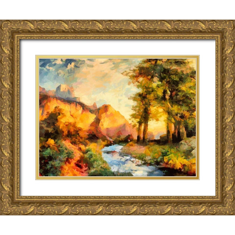 Great National Parks VIII Gold Ornate Wood Framed Art Print with Double Matting by Medeiros, Celito