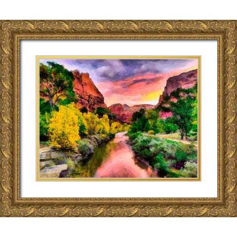 Great National Parks IX Gold Ornate Wood Framed Art Print with Double Matting by Medeiros, Celito