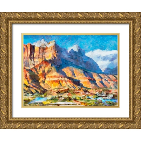 Great National Parks XI Gold Ornate Wood Framed Art Print with Double Matting by Medeiros, Celito