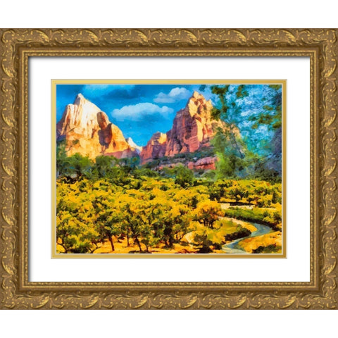 Great National Parks XII Gold Ornate Wood Framed Art Print with Double Matting by Medeiros, Celito