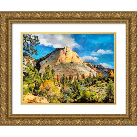 Great National Parks XIII Gold Ornate Wood Framed Art Print with Double Matting by Medeiros, Celito
