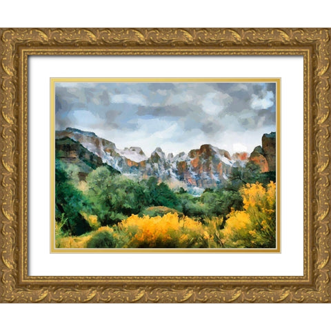 Great National Parks XV Gold Ornate Wood Framed Art Print with Double Matting by Medeiros, Celito