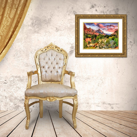 Beauty of Rocks I Gold Ornate Wood Framed Art Print with Double Matting by Medeiros, Celito