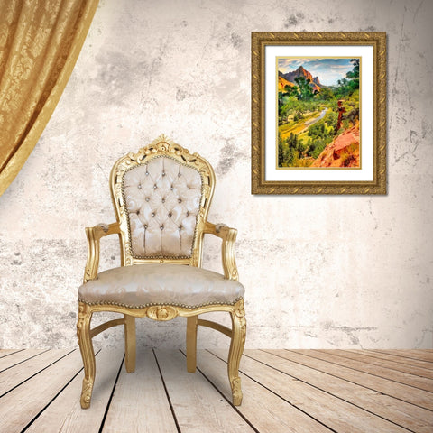 Beauty of Rocks II Gold Ornate Wood Framed Art Print with Double Matting by Medeiros, Celito