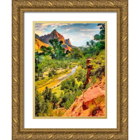 Beauty of Rocks II Gold Ornate Wood Framed Art Print with Double Matting by Medeiros, Celito