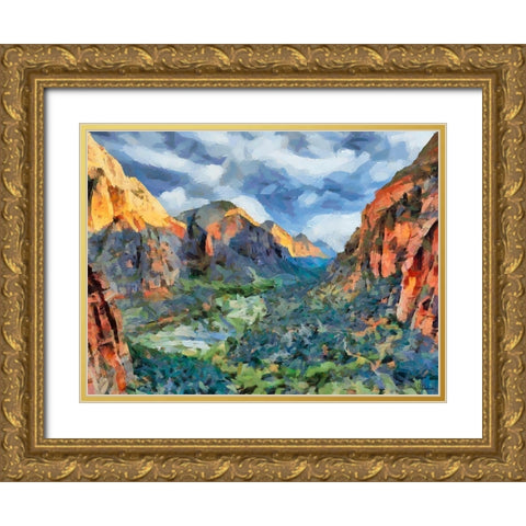 Beauty of Rocks VII Gold Ornate Wood Framed Art Print with Double Matting by Medeiros, Celito
