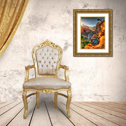 Beauty of Rocks X Gold Ornate Wood Framed Art Print with Double Matting by Medeiros, Celito