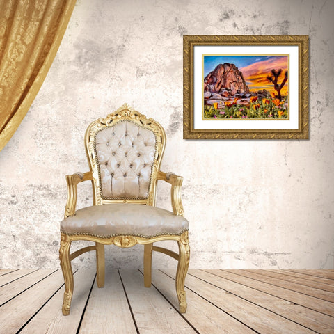 Beauty of Rocks XVIII Gold Ornate Wood Framed Art Print with Double Matting by Medeiros, Celito