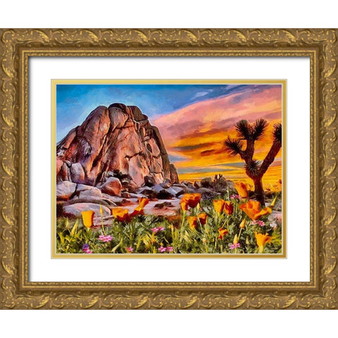 Beauty of Rocks XVIII Gold Ornate Wood Framed Art Print with Double Matting by Medeiros, Celito