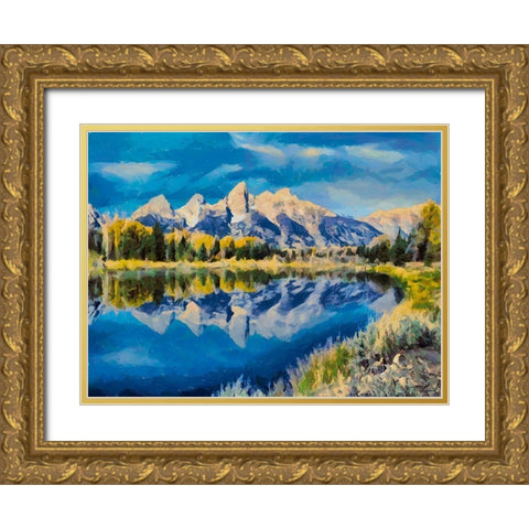 Great National Parks V Gold Ornate Wood Framed Art Print with Double Matting by Medeiros, Celito
