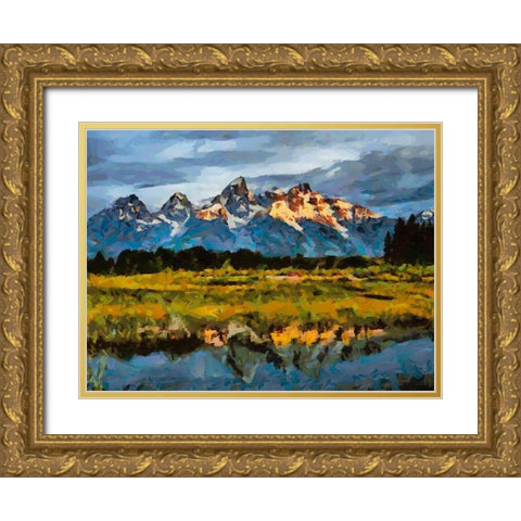Great National Parks VI Gold Ornate Wood Framed Art Print with Double Matting by Medeiros, Celito