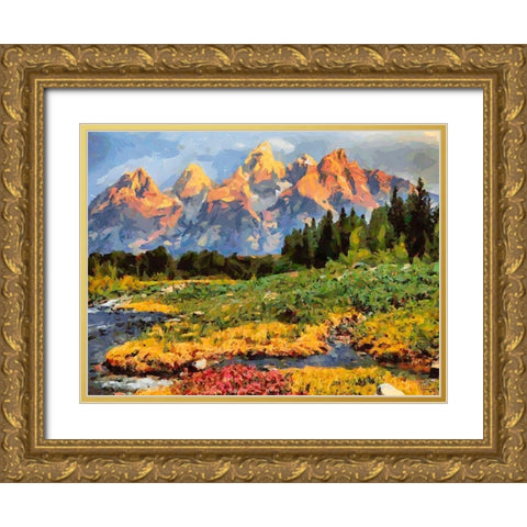 Great National Parks VII Gold Ornate Wood Framed Art Print with Double Matting by Medeiros, Celito