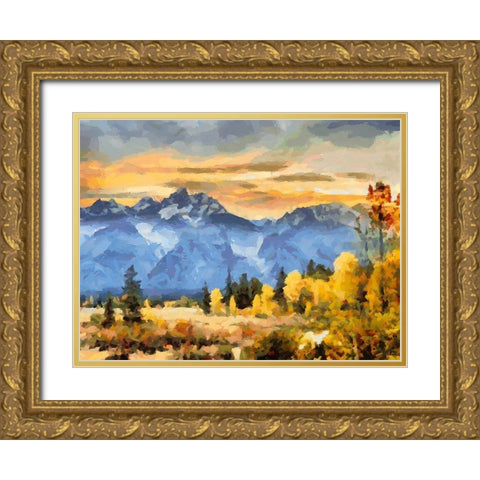 Great National Parks IX Gold Ornate Wood Framed Art Print with Double Matting by Medeiros, Celito