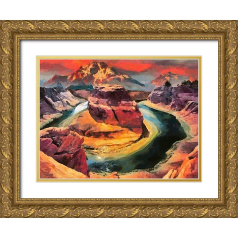 Great National Parks XXI Gold Ornate Wood Framed Art Print with Double Matting by Medeiros, Celito
