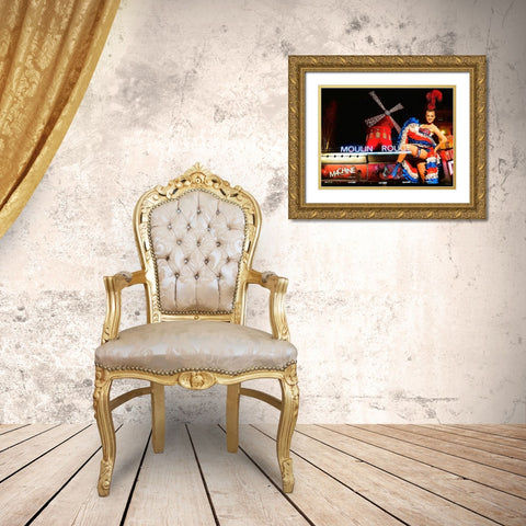 Moulin Rouge Gold Ornate Wood Framed Art Print with Double Matting by Medeiros, Celito