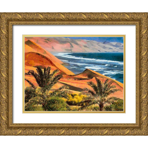 Arabic Landscape I Gold Ornate Wood Framed Art Print with Double Matting by Medeiros, Celito