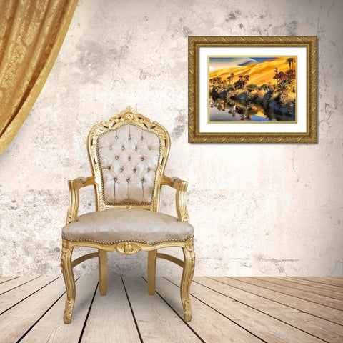Arabic Landscape VI Gold Ornate Wood Framed Art Print with Double Matting by Medeiros, Celito