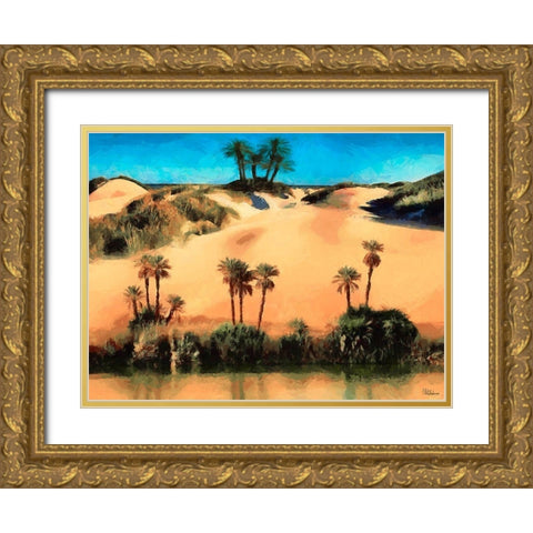Arabic Landscape VII Gold Ornate Wood Framed Art Print with Double Matting by Medeiros, Celito