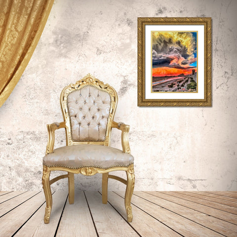 Storm in comming soon Gold Ornate Wood Framed Art Print with Double Matting by Medeiros, Celito