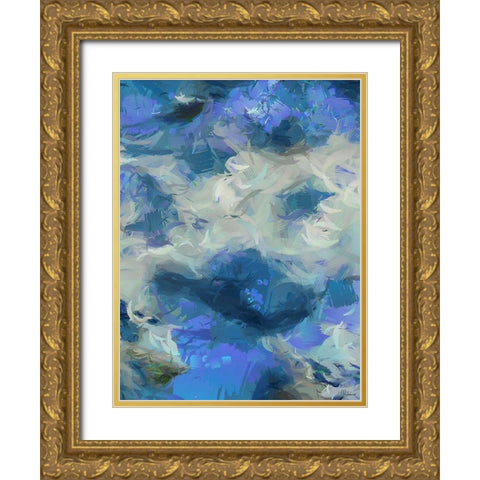 Abstract VI Gold Ornate Wood Framed Art Print with Double Matting by Medeiros, Celito