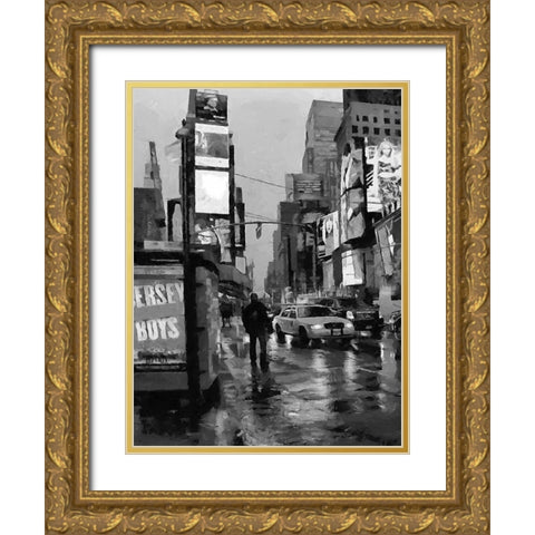 My lovely New York XII Gold Ornate Wood Framed Art Print with Double Matting by Medeiros, Celito