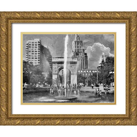 My lovely New York XXIV Gold Ornate Wood Framed Art Print with Double Matting by Medeiros, Celito