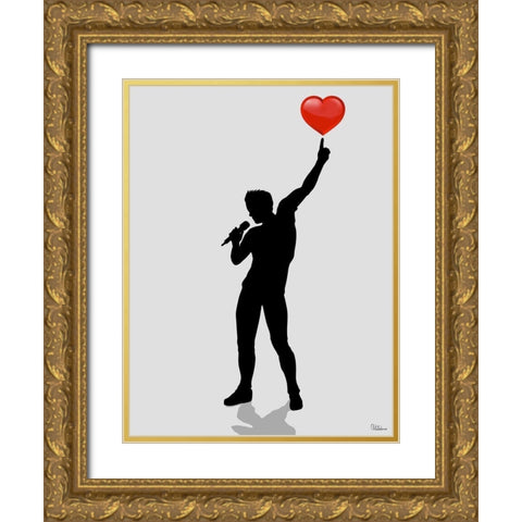 Heart Variation I Gold Ornate Wood Framed Art Print with Double Matting by Medeiros, Celito