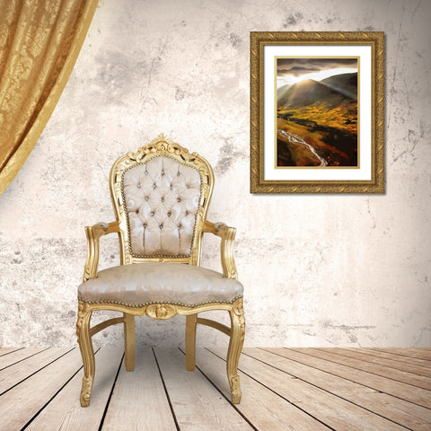 Beautiful Sunrise - Diptych B Gold Ornate Wood Framed Art Print with Double Matting by Medeiros, Celito