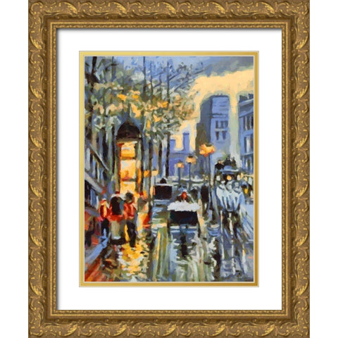 France long time ago III Gold Ornate Wood Framed Art Print with Double Matting by Medeiros, Celito