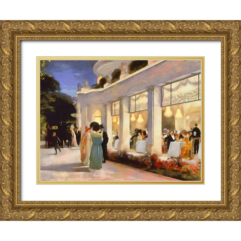 France long time ago V Gold Ornate Wood Framed Art Print with Double Matting by Medeiros, Celito