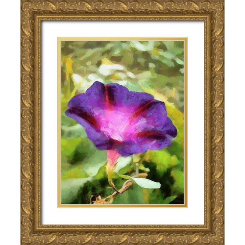 Spring Floral Variations XI Gold Ornate Wood Framed Art Print with Double Matting by Medeiros, Celito