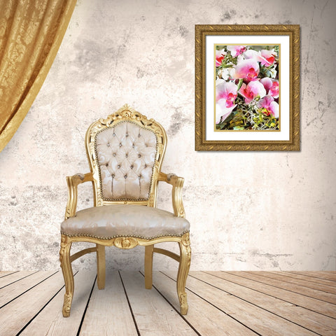 Spring Floral Variations XXVII Gold Ornate Wood Framed Art Print with Double Matting by Medeiros, Celito