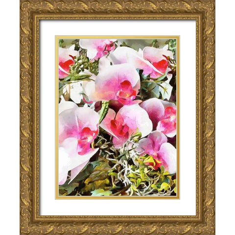Spring Floral Variations XXVII Gold Ornate Wood Framed Art Print with Double Matting by Medeiros, Celito