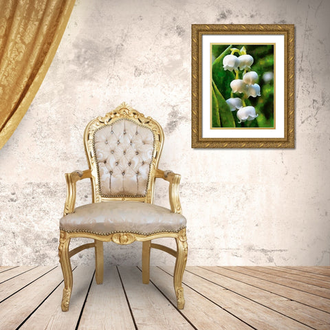 Spring Floral Variations XXXVI Gold Ornate Wood Framed Art Print with Double Matting by Medeiros, Celito
