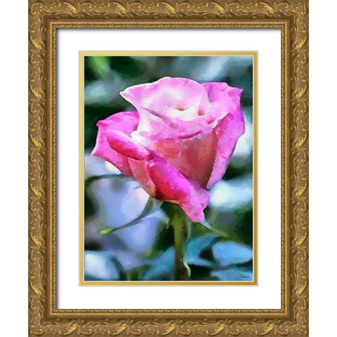 Spring Floral Variations IL Gold Ornate Wood Framed Art Print with Double Matting by Medeiros, Celito