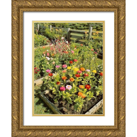 Beautiful Garden Gold Ornate Wood Framed Art Print with Double Matting by Medeiros, Celito