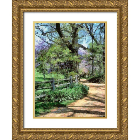 The Road is Open II Gold Ornate Wood Framed Art Print with Double Matting by Medeiros, Celito