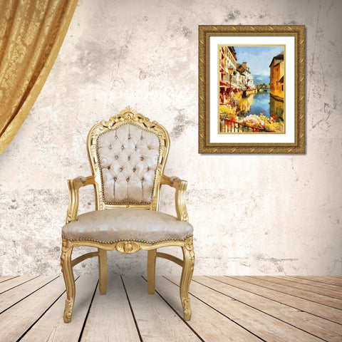 Summer Mood Gold Ornate Wood Framed Art Print with Double Matting by Medeiros, Celito