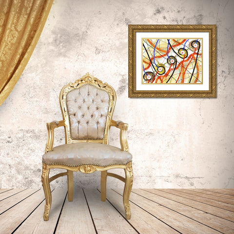 Mood of Abstraction I  Gold Ornate Wood Framed Art Print with Double Matting by Medeiros, Celito