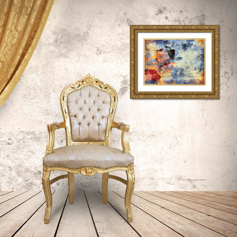 Mood of Abstraction VI Gold Ornate Wood Framed Art Print with Double Matting by Medeiros, Celito