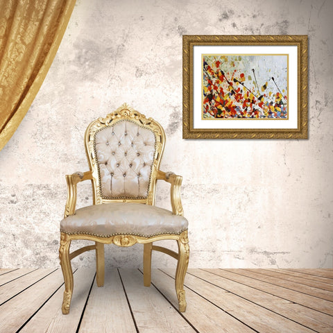 Mood of Abstraction XIX  Gold Ornate Wood Framed Art Print with Double Matting by Medeiros, Celito