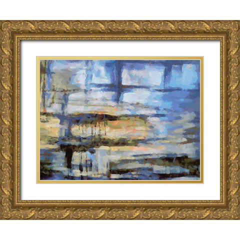 Mood of Abstraction XX  Gold Ornate Wood Framed Art Print with Double Matting by Medeiros, Celito