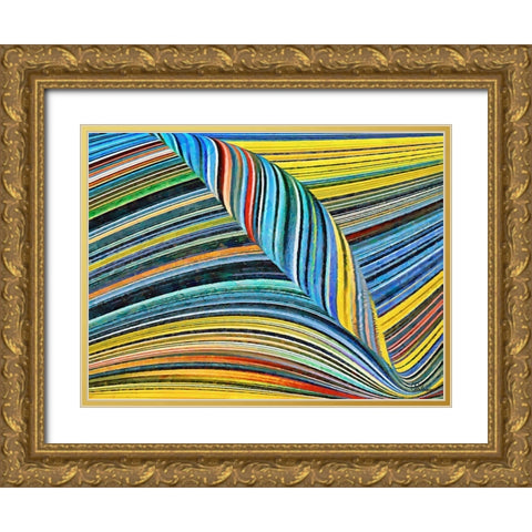 Mood of Abstraction XXI  Gold Ornate Wood Framed Art Print with Double Matting by Medeiros, Celito
