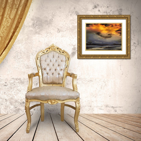 Sky after the Storm Gold Ornate Wood Framed Art Print with Double Matting by Medeiros, Celito