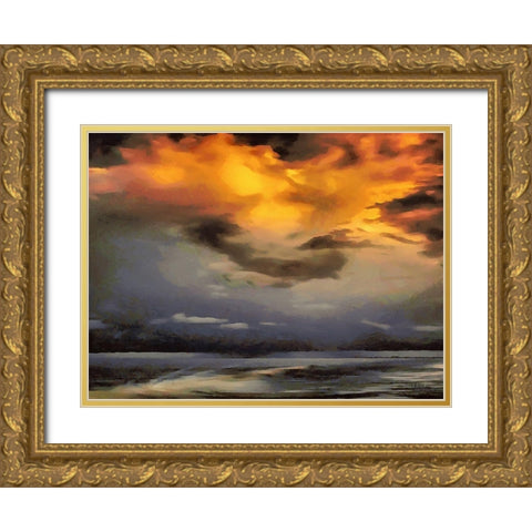 Sky after the Storm Gold Ornate Wood Framed Art Print with Double Matting by Medeiros, Celito